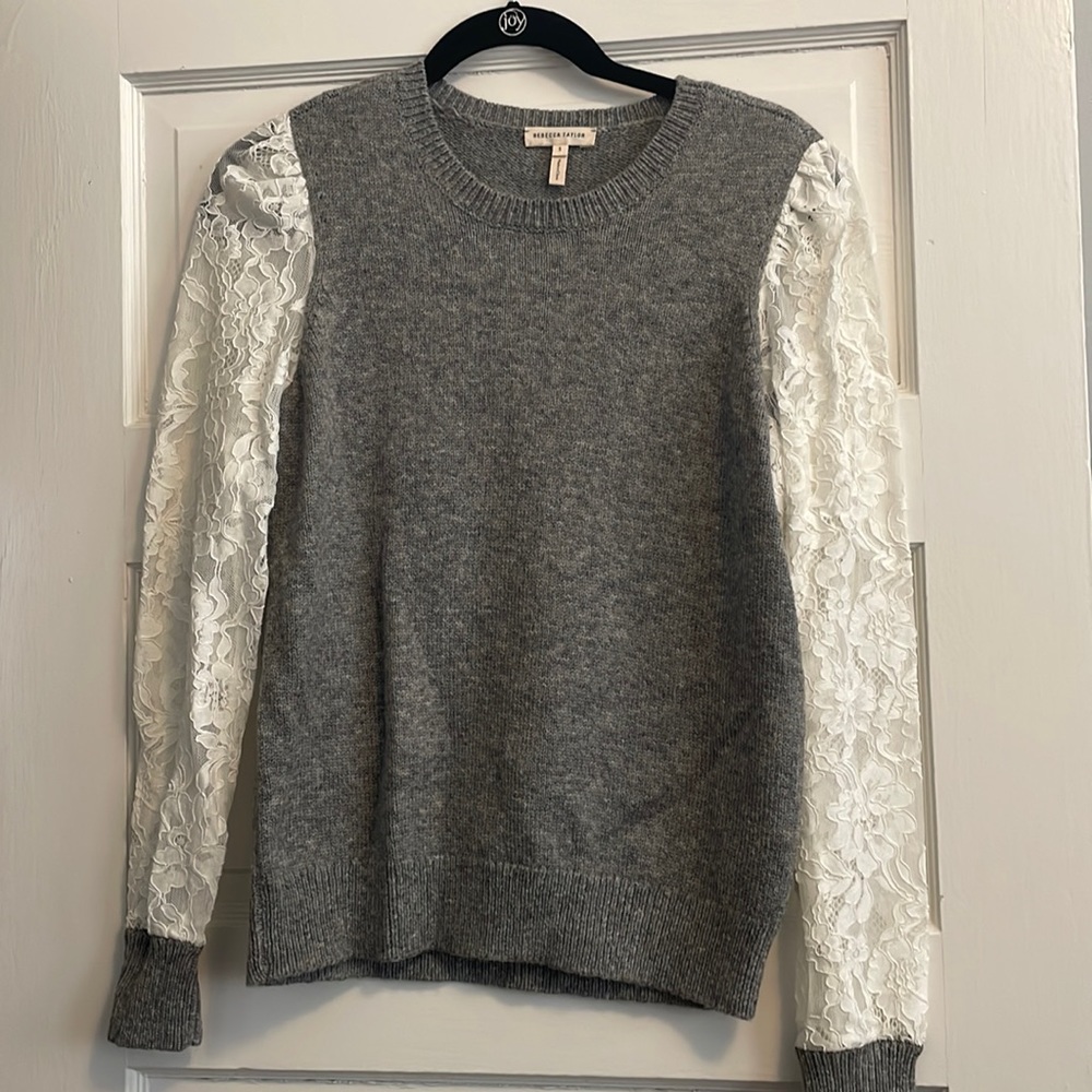 Rebecca Taylor wool and lace sweater